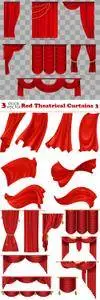 Vectors - Red Theatrical Curtains 3