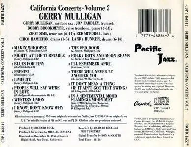 Gerry Mulligan - California Concerts, Volume 2 (1954) {Pacific Jazz--EMI CDP 7 46864 2 rel 1988}