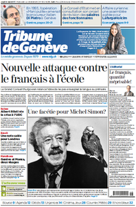 Tribune de Genève du Jeudi 4 Mai 2017