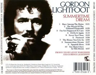 Gordon Lightfoot - Summertime Dream (1976) [1990, Reissue]