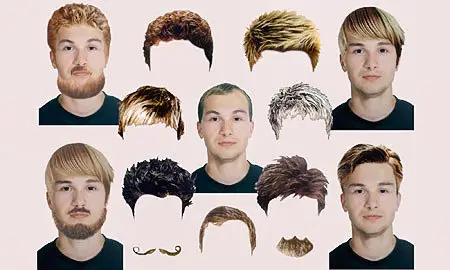 Men Hairstyles, Beards, Mustache Templates
