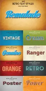 CreativeMarket Vintage Retro Text Styles .Ai Vol2