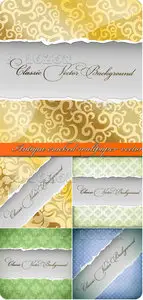 Antique cracked wallpaper vector
