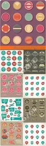 Commercial labels and badges vector 19