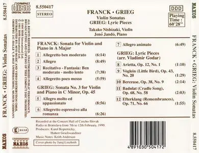 Takako Nishizaki, Jenő Jandó - Franck, Grieg: Violin Sonatas (1991)