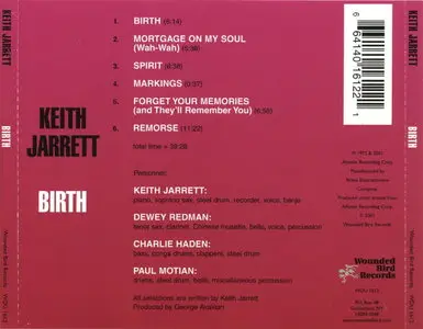 Keith Jarrett - Birth (1972) {2001 Wounded Bird Remaster}