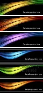 Black Abstract Banners Vector