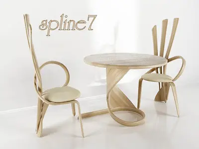 3D models of table and chair from BRAZO 