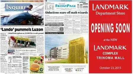 Philippine Daily Inquirer – October 19, 2015