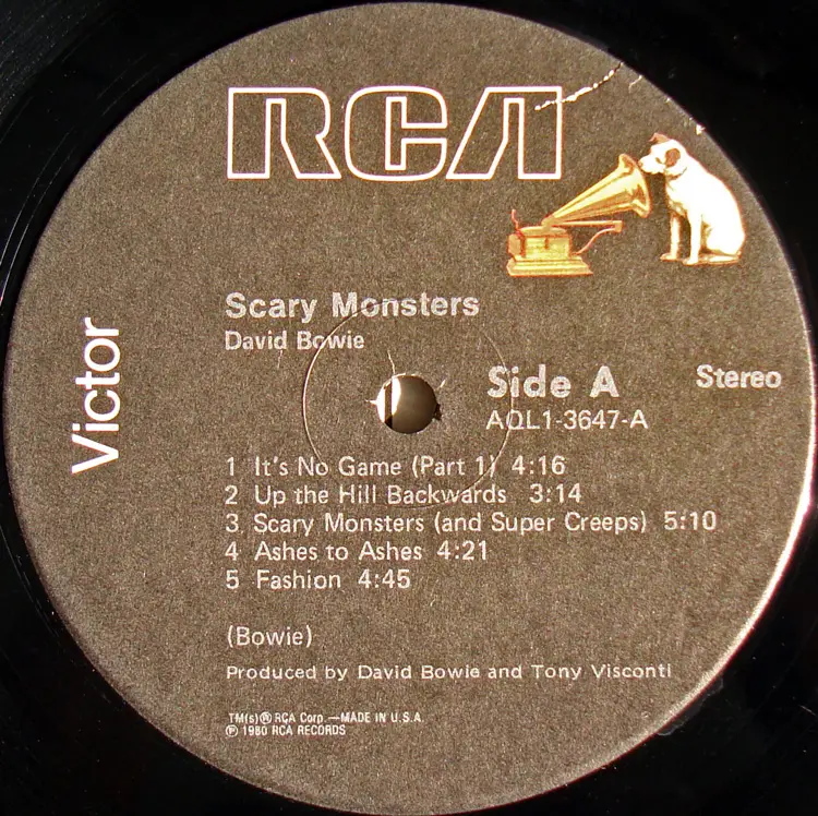 David Bowie - Scary Monsters (US RCA 1st Pressing A1/B1) Vinyl rip in 24 Bit/ 96 Khz + CD