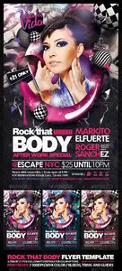 GraphicRiver Rock that Body Flyer