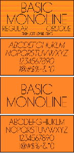 Basic Monoline JNL Font Family