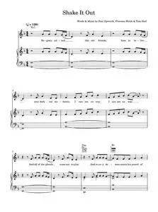 Shake It Out - Florence And The Machine (Piano-Vocal-Guitar (Piano Accompaniment))