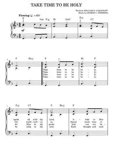 Take Time To Be Holy - William D. Longstaff (Easy Piano)