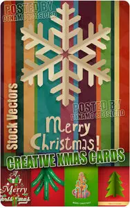 Creative xmas cards - Stock Vectors
