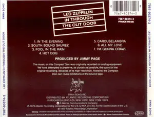 Led Zeppelin - In Through The Out Door (1979) [Swan Song 7567-90374-2, 1993]