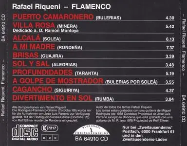 Rafael Riqueni - Flamenco (1987) {Blue Angel}