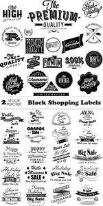 Vectors - Black Shopping Labels