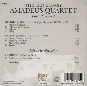 The Legendary Amadeus Quartet - Recordings 1951-1957: Haydn, Schubert, Brahms (2009) [7CD Box Set] {Brilliant Classics}