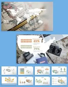 Map Powerpoint and Keynote Presentation Template