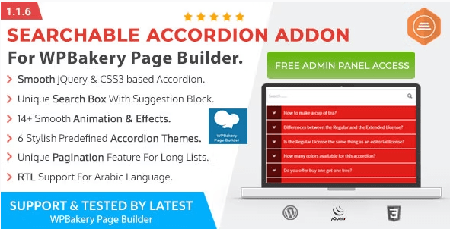 Ultimate Searchable Accordion v1.1.6 - WPBakery Page Builder Addon