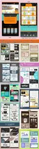 Website design one page modern style template vector 8