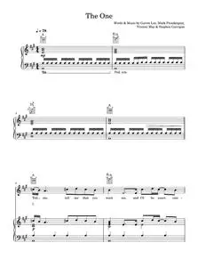 The One - Kodaline (Piano-Vocal-Guitar (Piano Accompaniment))