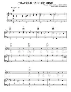 That Old Gang Of Mine - Ray Henderson  & Mort Dixon (Piano-Vocal-Guitar)