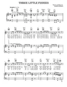 Three Little Fishies (Itty Bitty Poo) - Saxie Dowell (Piano-Vocal-Guitar)