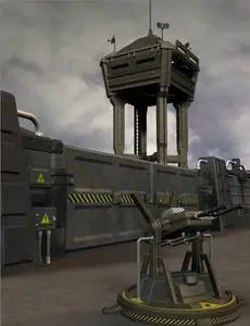 Sci-fi Barriers and Walls (Poser 4+ Addon)