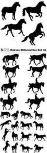 Vectors - Horses Silhouettes Set 20