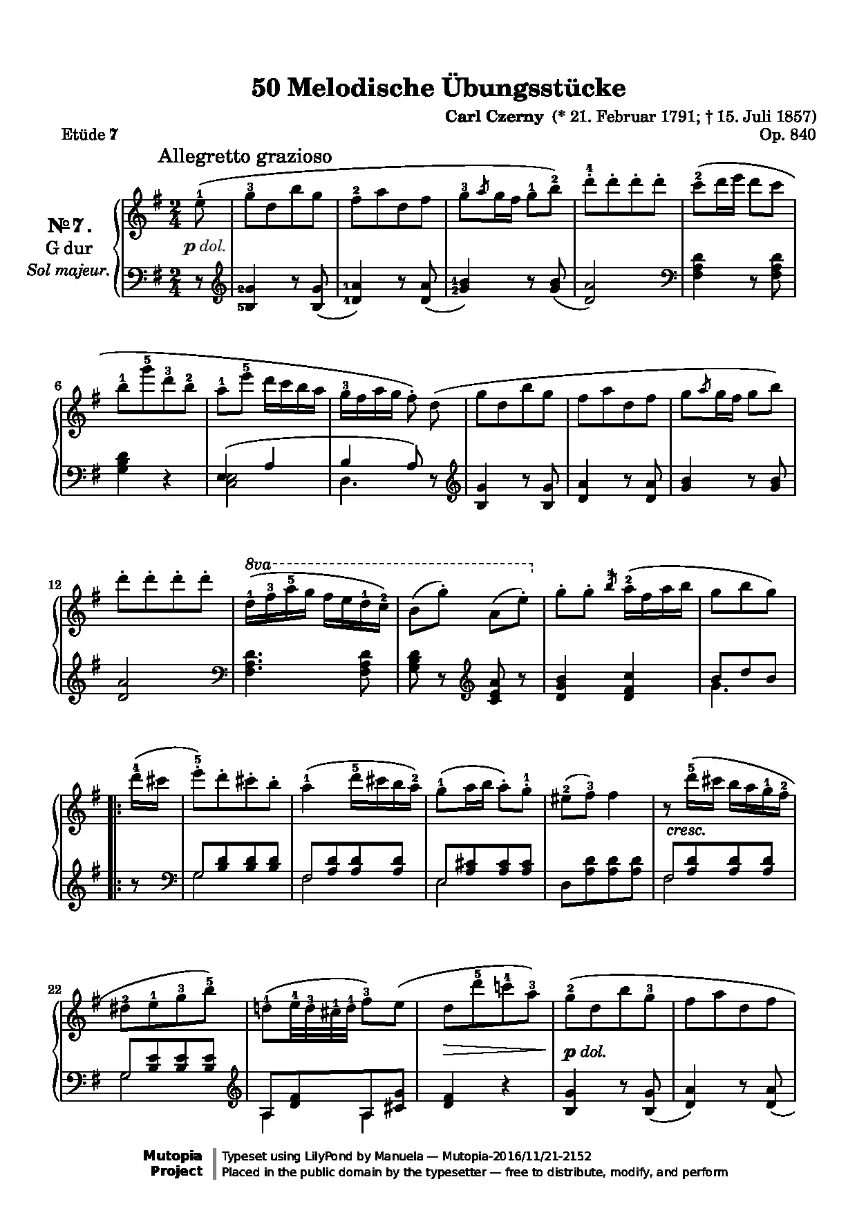 CzernyC - 50 Melodische Übungsstücke, No. 7