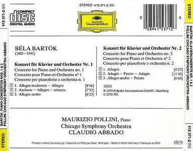 Maurizio Pollini, Claudio Abbado, Chicago Symphony Orchestra - Béla Bartók: Piano Concertos Nos. 1 & 2 (1990)