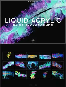 EE - Liquid Acrylic Paint Backgrounds LEJ522N