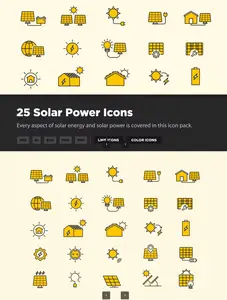 EE - 25 Solar Power Icons CPNV6FL