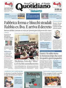 Quotidiano di Puglia Taranto - 21 Novembre 2025