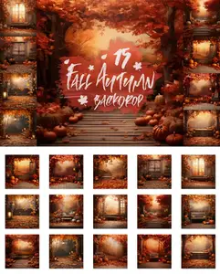 CF - Fall Autumn Digital Backdrops Bundle 77551559