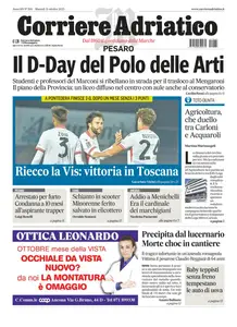 Corriere Adriatico Pesaro - 21 Ottobre 2025
