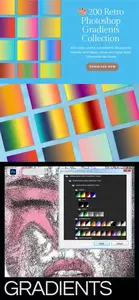 200+ Handcrafted Retro Gradients Pack for Photoshop