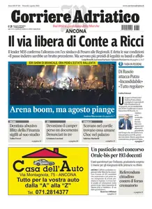 Corriere Adriatico Ancona - 1 Agosto 2025