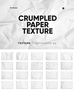 EE - 20 White Crumpled Paper Texture VAXUFEM