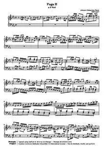 BachJS - Das Wohltemperierte Clavier I, Fuga II