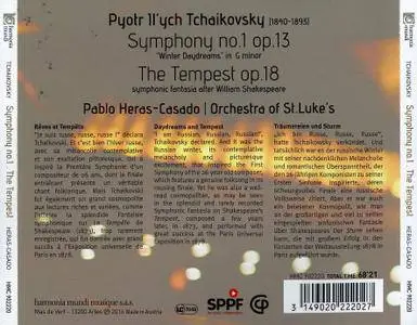 Orchestra of St. Luke's, Pablo Heras-Casado - Tchaikovsky: Symphony No. 1 Op. 13; The Tempest Op. 18 (2016)