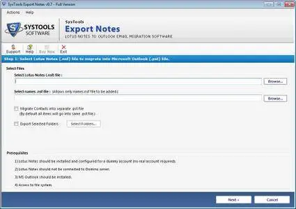 SysTools Export Notes 9.7