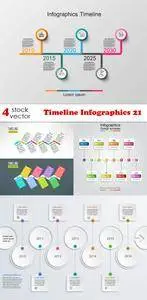 Vectors - Timeline Infographics 21