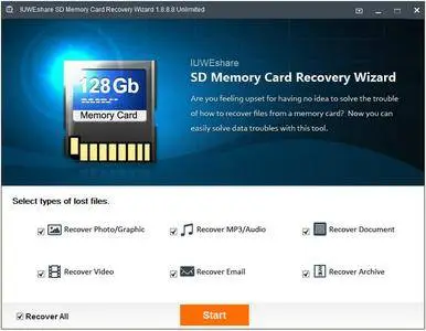 IUWEshare SD Memory Card Recovery Wizard 1.8.8.8 Unlimited / AdvancedPE