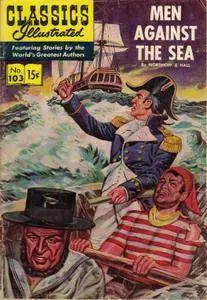 Classics Illustrated 103 Men Against The Sea Nordhoff and Hall