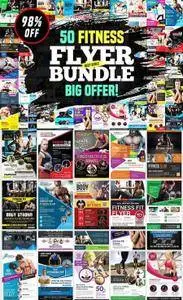 CreativeMarket - 50-Fitness Flyers Bundle Template