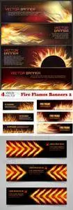 Vectors - Fire Flames Banners 2