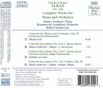 Dmitry Feofanov, Robert Stankovsky, Razumovsky Symphony Orchestra - Alkan: Complete Works for Piano and Orchestra (1998)